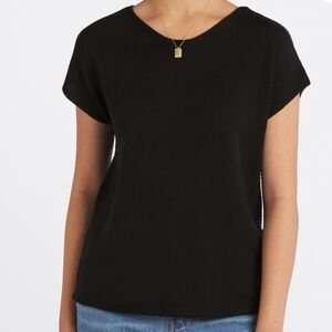 Pink Clover Classic Black Crew Neck Sweater